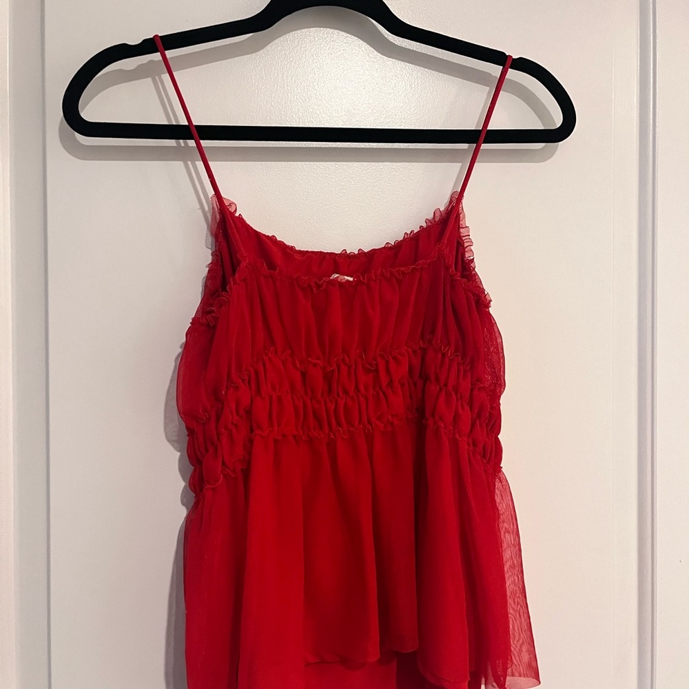 Red Women's Top - Picture 3 of 4